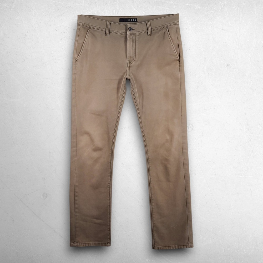 KR3W KSLIM Chino Pants Men 32 Brown Skate Skater Y2K Indie Sleaze Grunge Gorp